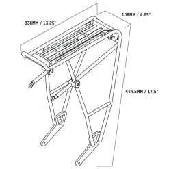 Porte Bagage BLACKBURN Grid Spring Clip Arrière -Promos ÉQUIPEMENTS VELO Boutique blackburn grid 3 spring clip rear rack dims
